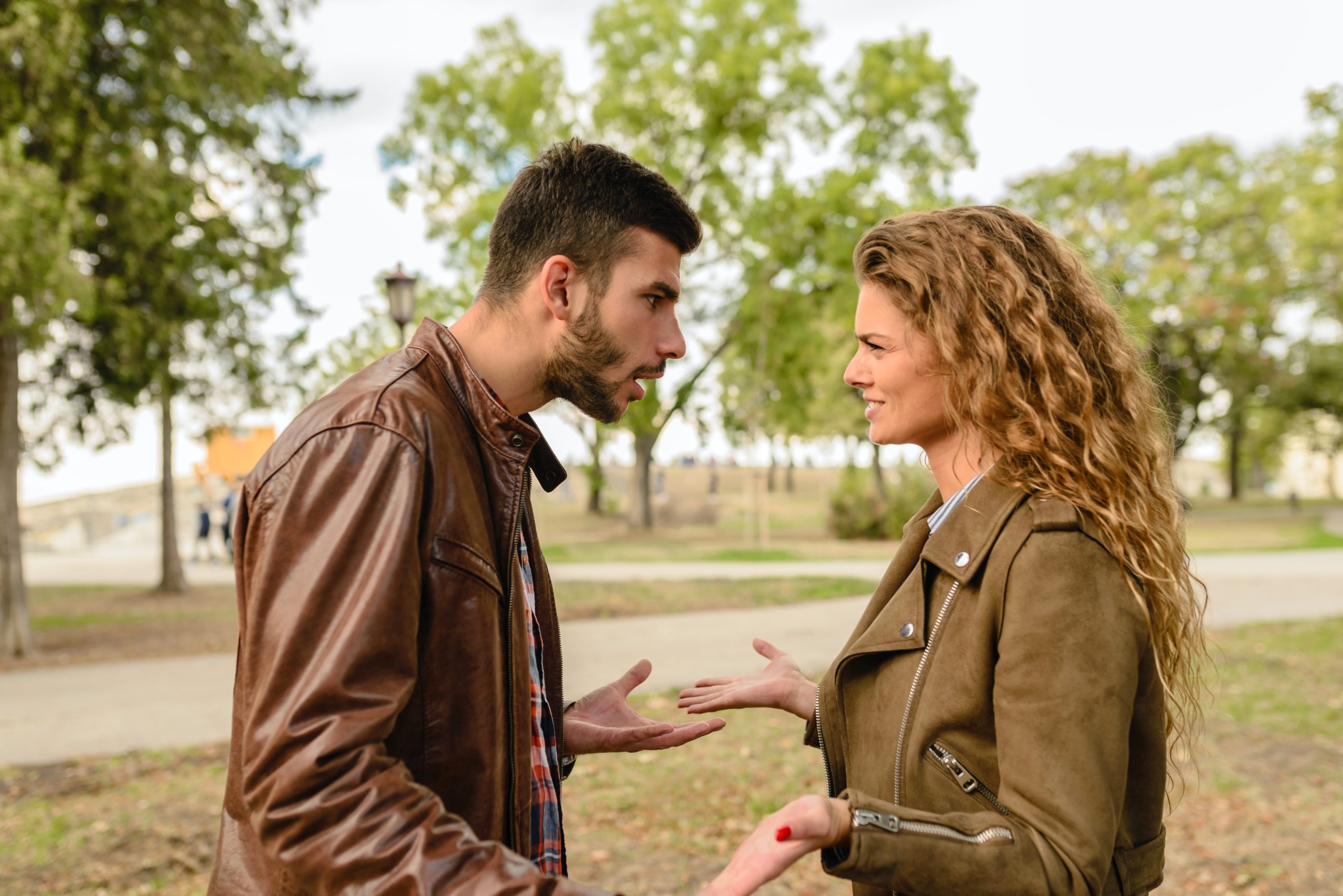 man and woman arguing